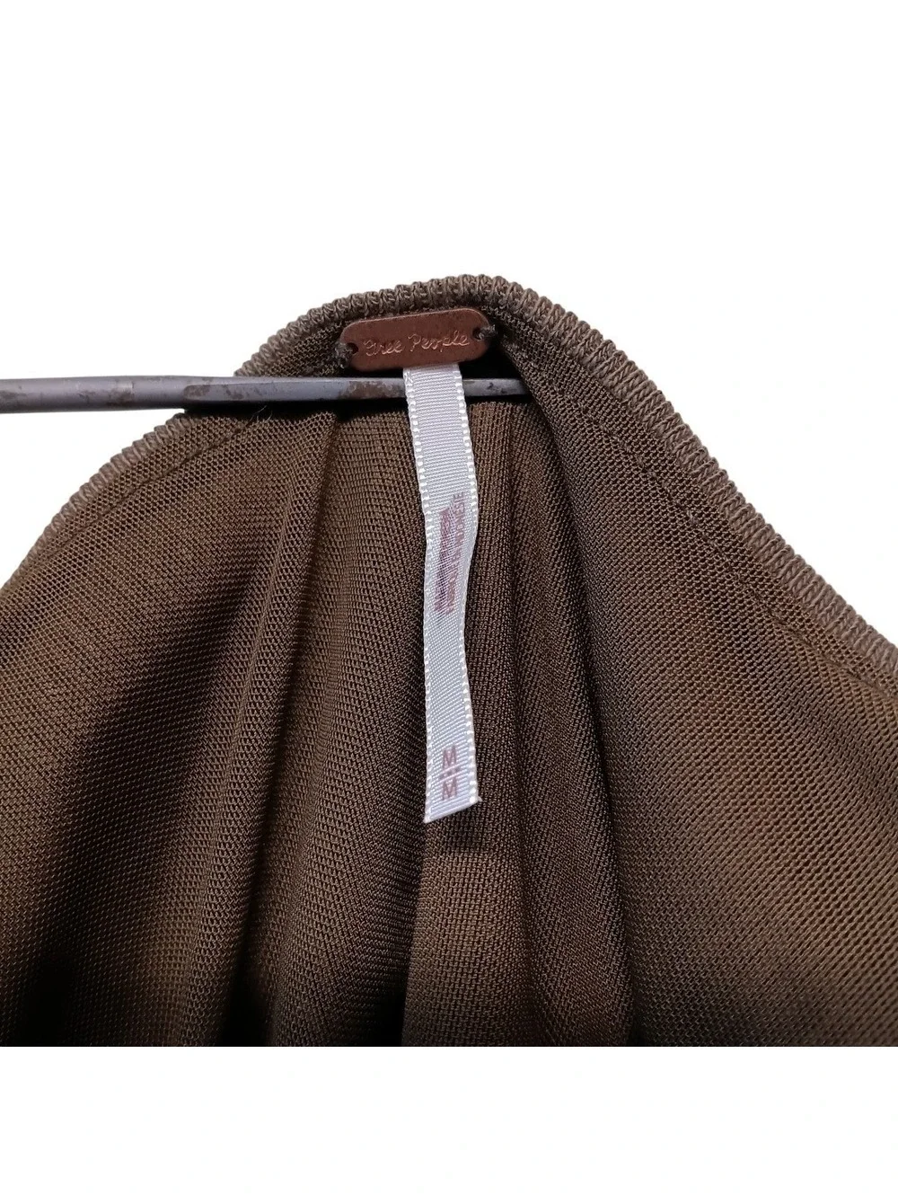 Free People Women's Brown Boulevard Ruched Tie Strap Tank Top Size M
